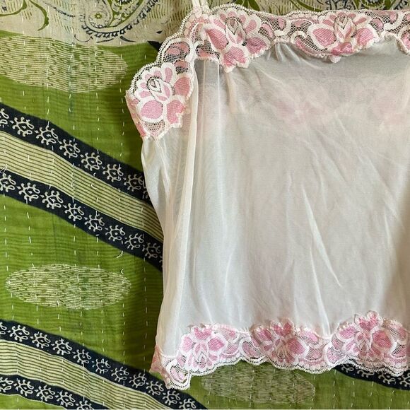 Vintage Y2K Rampage Fairy Blush and Cream Sheer Camisole Size Large - Picture 4 of 13
